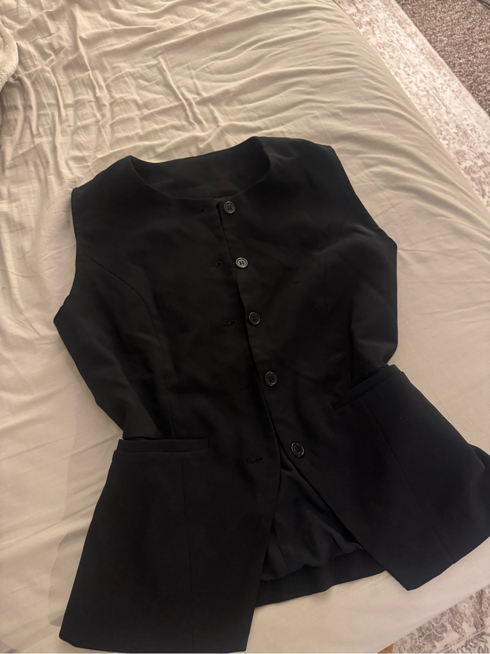 Classic Black blazer vest